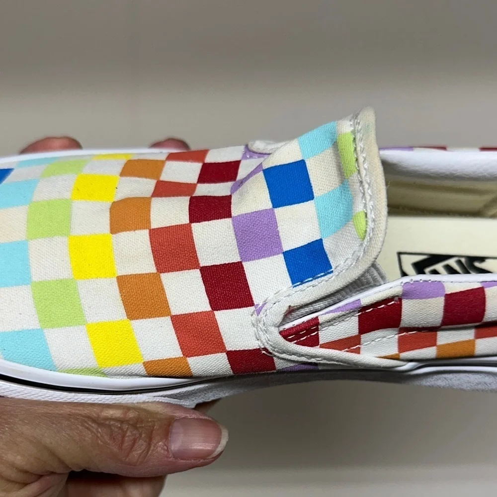 Vans Multicolor Checkered Slip-On Sneakers women’s 7.0 men’s 5.5